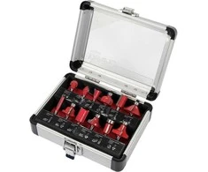 Medienos frezavimo frezų rinkinys, 6 mm kotas, 12 vienetų, medienos apdirbimo frezos, frezų rinkinys