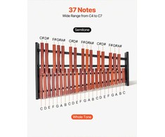 Medinis ksilofono instrumentas 37 natos, muzikinis rinkinys pradedantiesiems su reguliuojamu stovu, nešiojamas perkusijos komplektas, medinis metalofonas vaikams ir suaugusiems