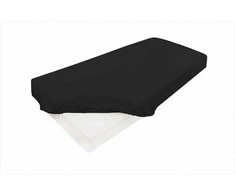 Multitex Medvilninio satino paklodė su guma, juoda, 210/220x190/200 cm dydis, 130 g/m² audinio svoris, čiužiniams, miegamojo tekstilė