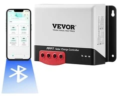 50A MPPT Saulės Įkrovimo Valdiklis 12V/24V Automatinis Maks. 100V PV Įvestis, su Bluetooth