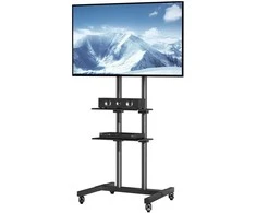 Laikiklis Mobilus TV stovas, reguliuojamas aukštis, ratukai, VESA suderinamumas