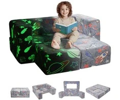 Modulinė žaidimų sofa, Vaikams, Minkšta, Patvari, Šviečianti tamsoje