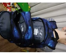 Mokyklinė kuprinė Nasa, 39 cm, mėlyna/juoda