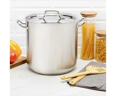 Nerūdijančio plieno puodas indukcijai, 13.4 l talpa, universalus virtuvės indas, didelis puodas, virimo puodas su dangčiu