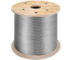 Nerūdijančio plieno vielinis lynas, 3,2 mm x 150 m, 316 klasės, 1x19 konstrukcijos