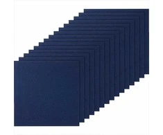 Nulupamos ir priklijuojamos kiliminės plytelės, minkštos paminkštintos tamsiai mėlynos, „pasidaryk pats“ grindų danga vidaus ir lauko sąlygoms, 610 x 610 mm modulinės kiliminės plytelės, lengvai montuojami kiliminiai kvadratai