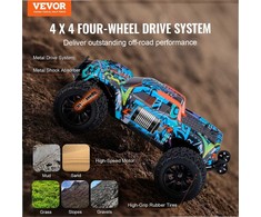 Nuotoliniu būdu valdomas automobilis 1:14 mastelio bekelės 4wd vaikams, didelis greitis 42 km/h reguliuojamas greitis, RC sunkvežimio žaislas visureigis RC automobilis hobi RC lenktyninis automobilis