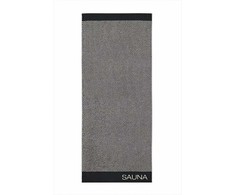 Paplūdimio rankšluostis Natural 80x200 cm juodas languotas medvilninis frotė 480 g/m2, saunos baseino rankšluostis su kilpa, Oeko-Tex medvilnė, vonios tekstilė