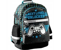 Paso Backpack Mokyklinė kuprinė, juoda, 35 cm