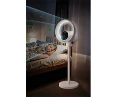Pastatomas ventiliatorius be menčių 4in1 su oro gryninimo funkcija ir naktine lempa, WiFi valdymas, HEPA filtras ir UV lempa, išmanus ventiliatorius namams, oro valytuvas