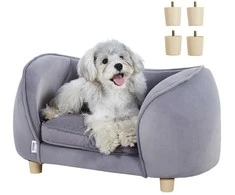 Patvari sofa augintiniams, Minkšta veliūrinė sofa, Mažiems šunims ir katėms