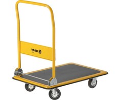 Platforminis vežimėlis 300kg, plieno, guminiai ratai, sulankstomas, transportavimo vežimėlis