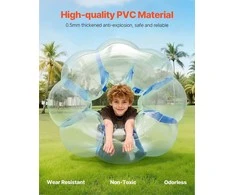 Pripučiamas kamuolys-bamperis lauko žaidimams, patvarus storas PVC dizainas, 1.2 m skersmens žmogaus žiurkėno zorb kamuolys, mėlynų dryžių šokinėjimo kamuolys