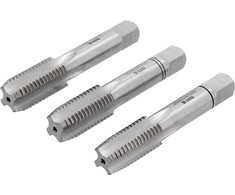 Rankinių sriegiklių rinkinys HSS M2, M16, 3 vnt., metrinis sriegiklių rinkinys