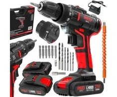 Red Technic Raudona Technic Akumuliatorinis gręžtuvas-suktuvas Raudonas TECHNIC