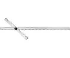 Reguliuojamas aliuminio kampas statyboms, 1270 mm x 560 mm, su metrinėmis ir colinėmis skalėmis, statybinis kampas, reguliuojamas kampas