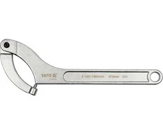Reguliuojamas kablio raktas 120-180 mm žiedams, guoliams, CrV plienas, 470 mm