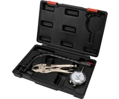 Rinkinys stabdžių diskų mušimo matavimui, indikatorius 0.01 mm, diskų tikrinimo įrankis