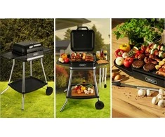 Roast Master Elektrinis sodo grilis 5-in-1 didelis pastatomas, didelė galia 3050W, bedūmis su termometru, vidaus ir lauko elektrinis kepsninė, elektrinis grilis terasai