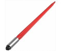 Šieno ritinių ietis 81 cm, 612 kg keliamosios galios, traktoriams ir krautuvams, greitai tvirtinama, milteliniu būdu dengta, raudona šieno ritinių ietis, 81 cm šieno ietis