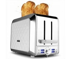 Skrudintuvas su 925W galia ir 7 skrudinimo lygiais skrebučiams bei duonai, atitirpinimo ir pašildymo funkcijos, trupinių padėklas ir grotelės, galingas duonos skrudintuvas virtuvei