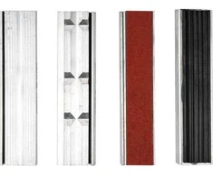 Spaustuvo nasrų keitimo rinkinys 150 mm spaustuvams, aliumininiai minkšti nasrai, 4 porų nasrai