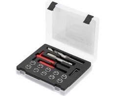 Sriegių remonto komplektas M16x2.0mm, 15 vnt., sriegių keitimo rinkinys, skirtas sriegių taisymui