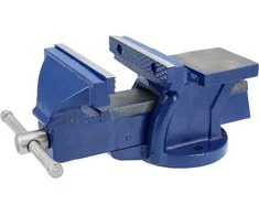 Staliniai spaustuvai 100 mm, ketaus korpusas, grūdinto plieno žandikauliai, skirti metalo apdirbimui