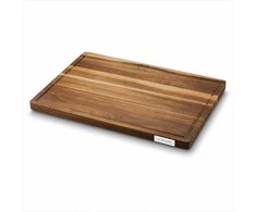 Starke Pro Akacijos pjaustymo ir serviravimo lenta su ABS kojelėmis, didelė medinė virtuvinė lenta maistui, akacijos medienos padėklas pjaustymui ir pateikimui, 50.8x35.5x3 cm