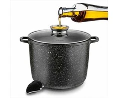 Starke Pro Indukcinis puodas su neprisvylančia danga 6.75 litrų, didelės talpos akmens danga, 6.75 l indukcinis puodas, neprisvylantis akmens masės puodas, didelis troškintuvas