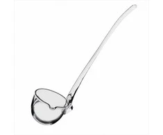 Stiklinis samtis sriuboms ir padažams, 33 cm ilgio, skaidrus, plaunamas indaplovėje, 150 ml talpa, virtuvinis samtis serviravimui