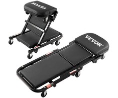 Sulankstoma mechaniko garažo kėdė-čiužinys, kurios talpa 204.1kg, automobilinė kėdė-čiužinys, riedanti kėdė-čiužinys, mechaniko kėdė