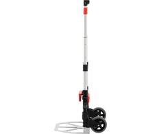 Sulankstomas vežimėlis sandėliui, lengvas, 60kg, aliuminio platforma, transportavimui