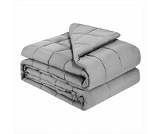 Sunki antklodė „king size“ dydžio, nerimui mažinti ir geresniam miegui, vėsinanti orui pralaidi sunki antklodė, 9,2kg pilka terapinė miego priemonė