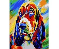 Tapyba pagal skaičius Basset Hound, 50x40cm