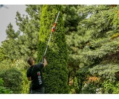 Teleskopinės gyvatvorių žirklės, 600 W, 51 cm pjovimo ilgis, prailginamos gyvatvorių žirklės, elektrinės gyvatvorių žirklės