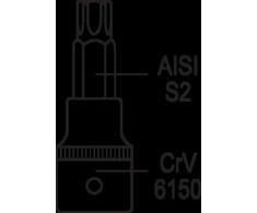 Torx antgalių lizdų rinkinys, 18 vnt., S2 CrV 6150 medžiaga, Torx raktų rinkinys