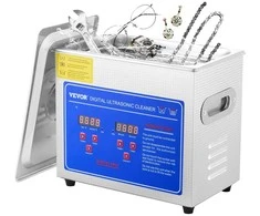 Ultragarsinis valytuvas, 3 litrai, 40 kHz, 120 W, nerūdijantis plienas