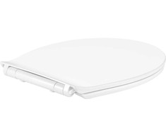 Unitazo dangtis, 2in1 slim, pagamintas iš duroplasto, lėtai užsidarantis, su vieno mygtuko atleidimu, baltas, universalus dydis