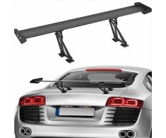 Universalus galinis spoileris sedanams ir kupė, reguliuojamas GT stiliaus bagažinės sparnas, matinis juodas aerodinaminis automobilio spoileris, reguliuojamas galinis sparnas, GT stiliaus spoileris, universalus automobilio spoileris
