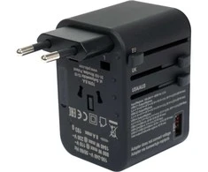 Universalus kelioninis adapteris su USB-C PD 65W, greitas įkroviklis, adapteris kelionėms
