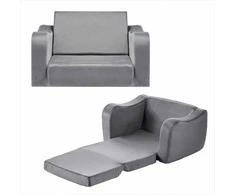 Vaikiška sulankstoma sofa žaidimams ir poilsiui, ypač plati sėdynė, minkšti porankiai, transformuojama sofa mažiems vaikams, vaikiškas poilsio krėslas