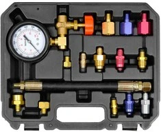 Vairo stiprintuvo diagnostikos rinkinys slėgio patikrai, su adapteriais, hidraulinis vairo testeris, automobilio vairo stiprintuvo rinkinys
