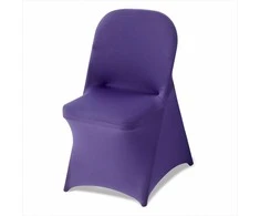 Violetiniai tamprūs spandekso kėdžių užvalkalai vestuvinėms ir banketinėms kėdėms, 50 vnt. komplektas, didelio elastingumo, daugkartinio naudojimo, violetiniai kėdžių užvalkalai, banketinių kėdžių užvalkalai, renginių kėdžių apsaugos