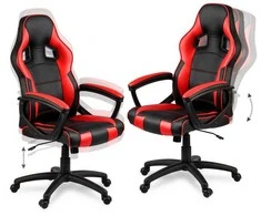 Žaidimų kėdė Smart Gamers, juoda ir raudona