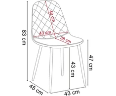 Žalios aksominės valgomojo kėdės, modernus dizainas, patogi sėdynė, 83 cm aukščio, minkštos, stilingos, virtuvės kėdės