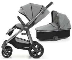 BabyStyle Oyster 3 stilingas vaikiškas vežimėlis | Pilkos spalvos "Moon Light Grey"