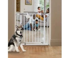 Dreambaby AVA Gate vaikų apsaugos varteliai (plotis: 75–81 cm x aukštis: 76) – balti