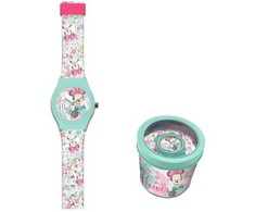 Jono Toys Kids Euroswan - Priedai licencyjne Laikrodis analogowy w metalowym opakowaniu - Myszka Minnie