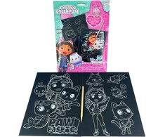 Kids Licensing Kids Euroswan Rinkinys kreatywny - wydrapywanka Koci Domek Gabi. Gabby's Dollhouse GD00084 Kids Euroswan